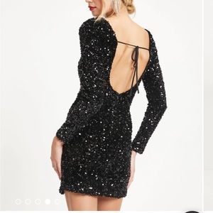 Vici Black Sequin Mini Dress